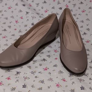 ECCO wedge pump gray rose